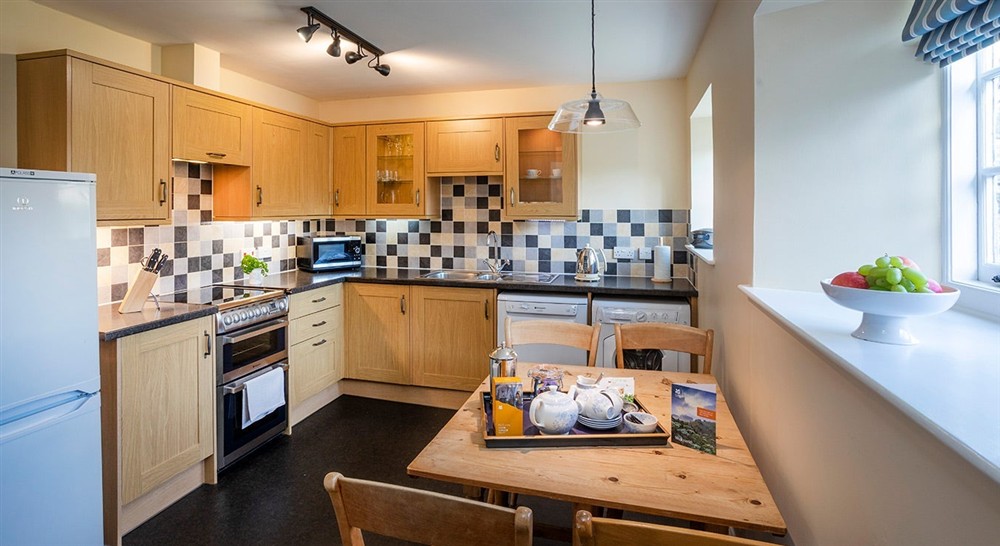The kitchen at Gwendra Granary in Truro, Cornwall