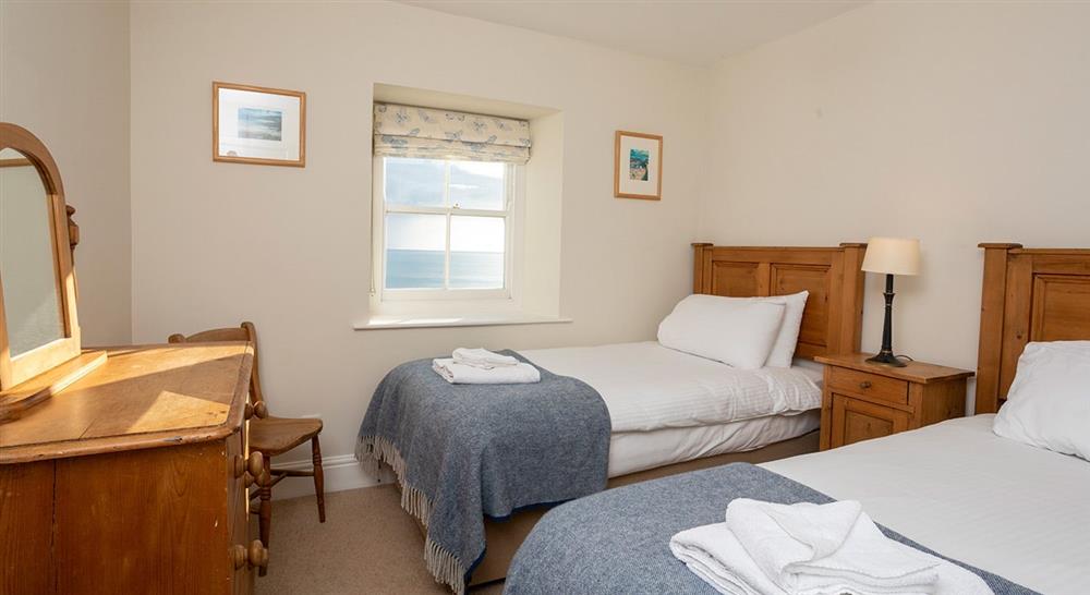 The twin bedroom at Gwendra Granary in Truro, Cornwall