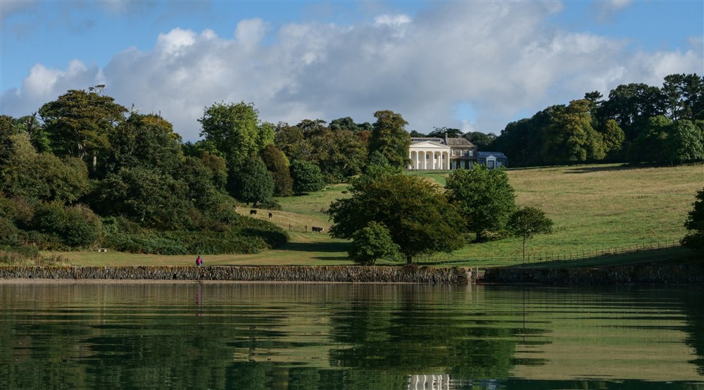 A view of the house and parkland at Gwendra Wartha in Truro, Cornwall