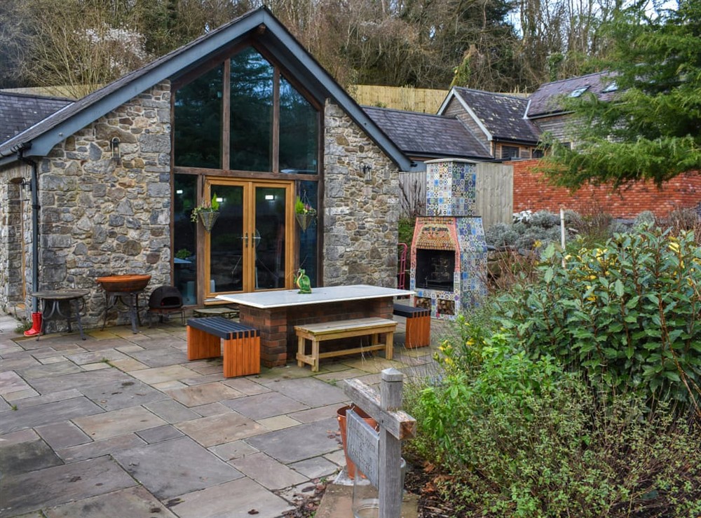 Swimming pool at Gwenlais Barn in Llandybie Ammanford, near Llandeilo, Dyfed