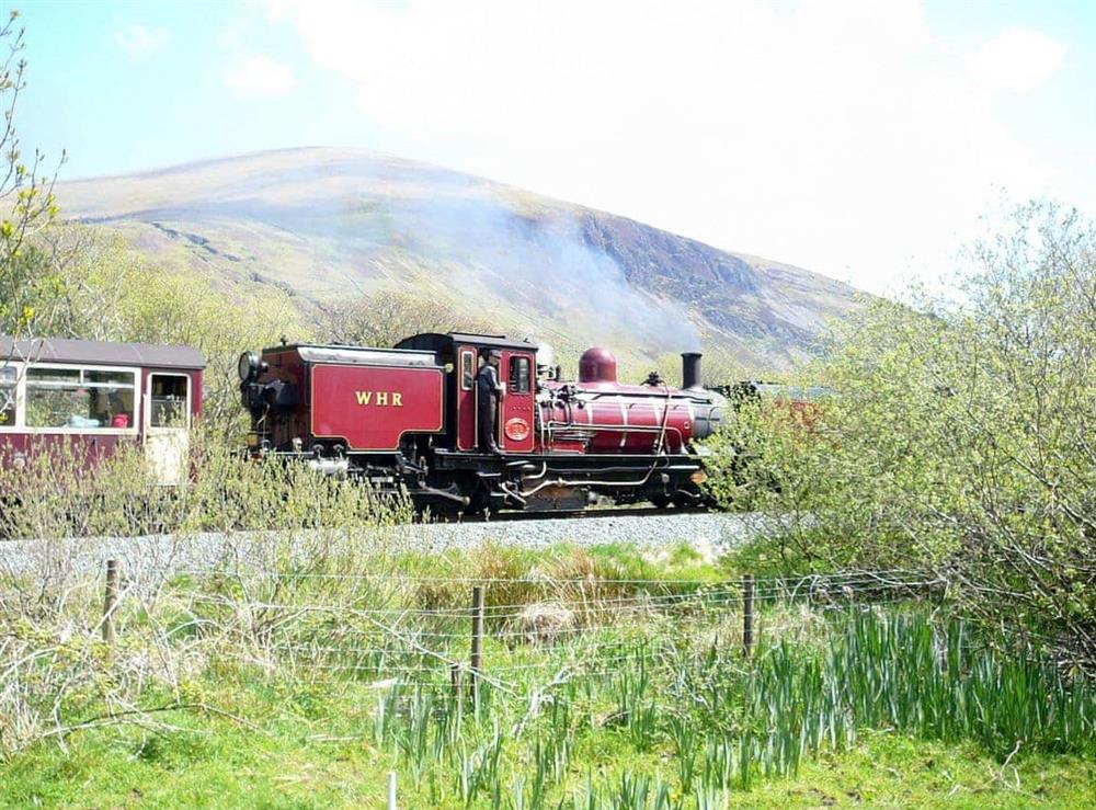 Overlooking the narrow gauge Welsh Highland Steam Railway