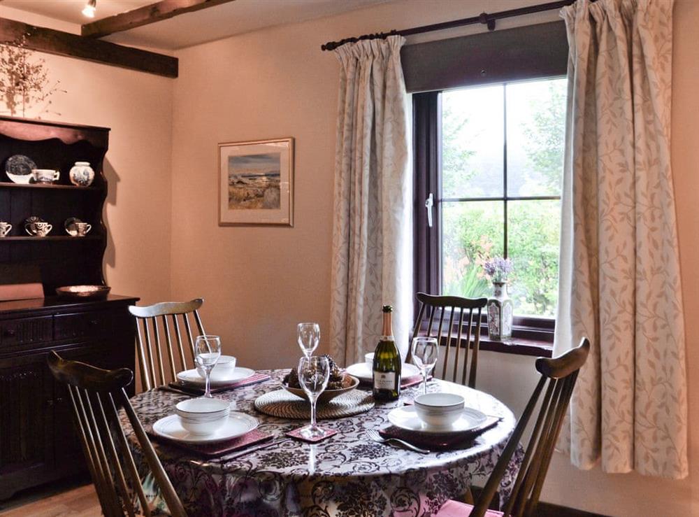 Dining area at Haagwood Cottage in Kilberry, near Tarbert, Argyll