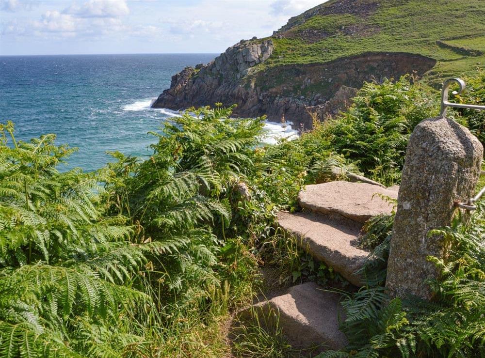 Coastal walk from cottage at Haddock’s End in Pendeen, Penzance, Cornwall., Great Britain