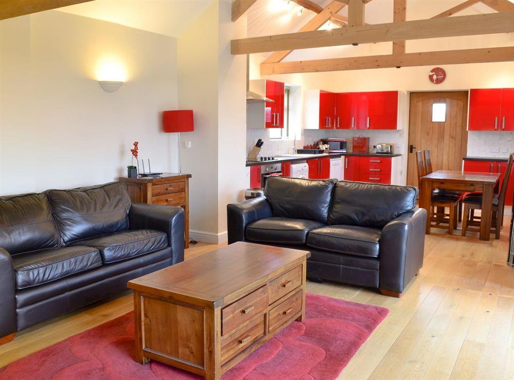 Wonderful Living/ dining room/ kitchen at Haddock’s Nook in Aldwark, near Alne, North Yorkshire