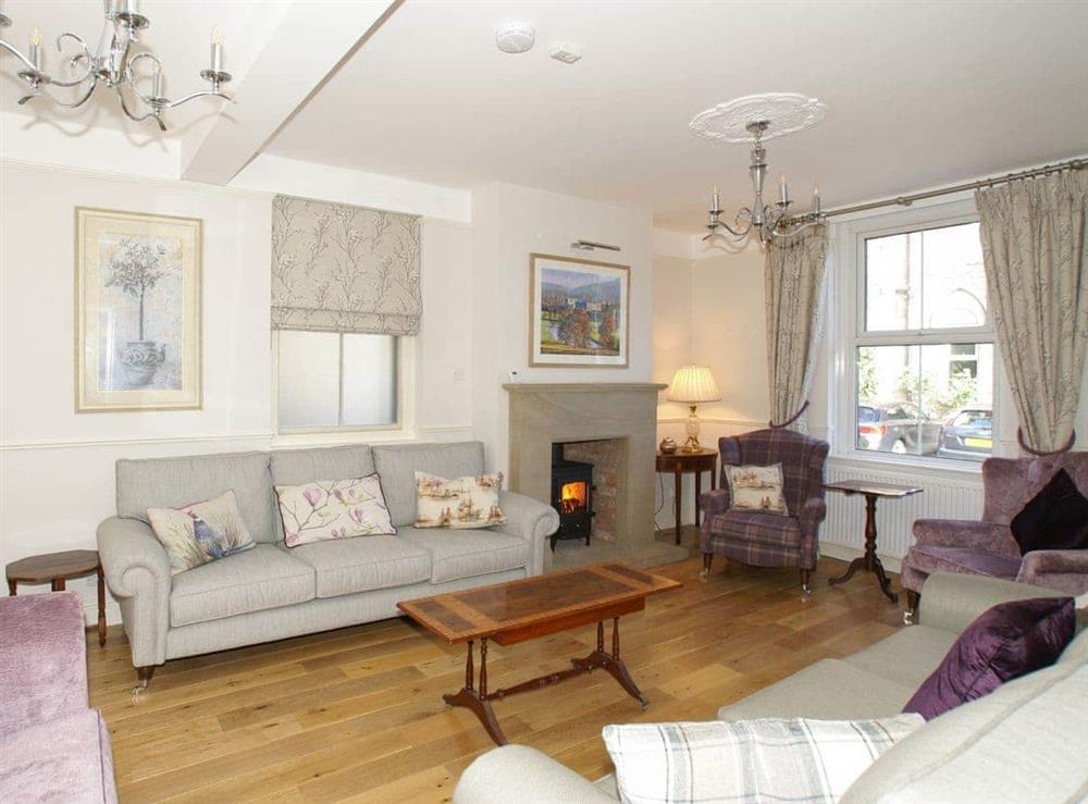 Elegantly furnished living room at Haddon Villa in Bakewell, Derbyshire