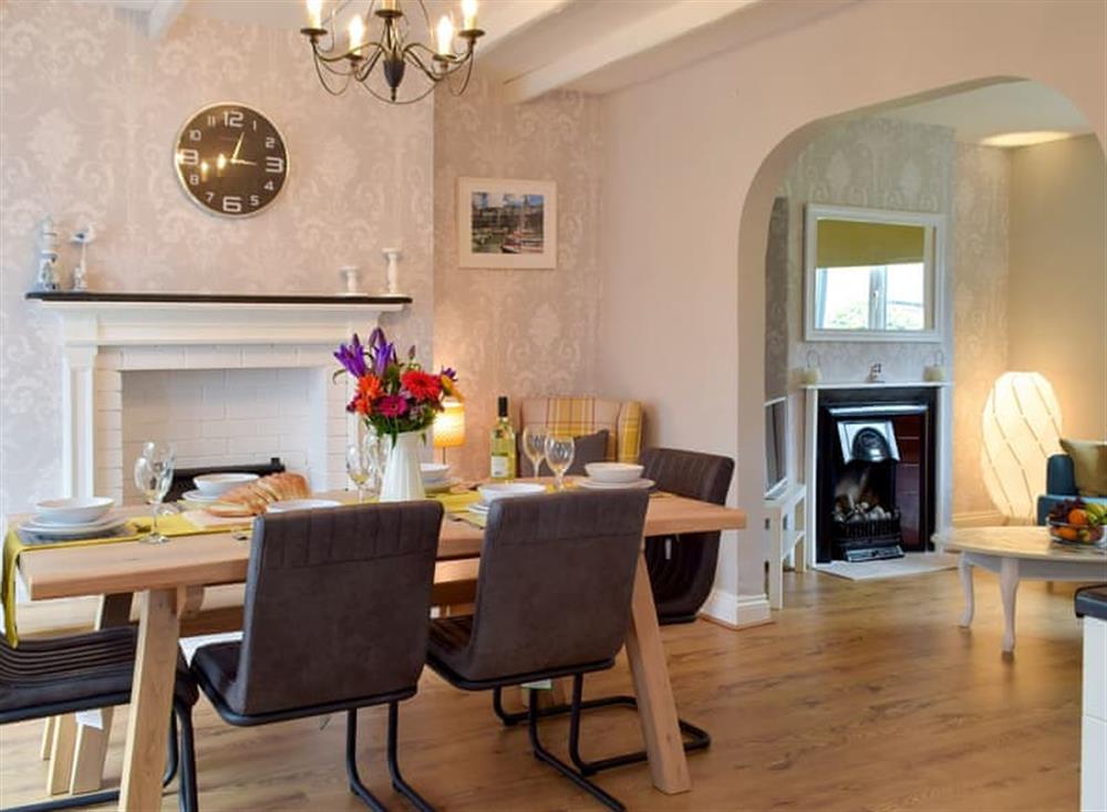Kitchen and dining area at Hafan in Tenby, Pembrokeshire, Dyfed