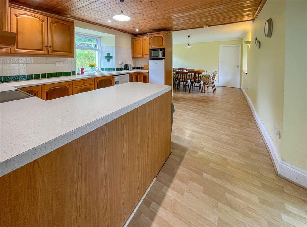 Large kitchen dining room at Hafod Fach in Moylegrove, near Preseli Hills, Dyfed