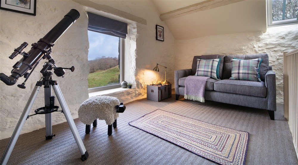 The reading room at Hafod Y Fedw in Llanelltyd, Gwynedd