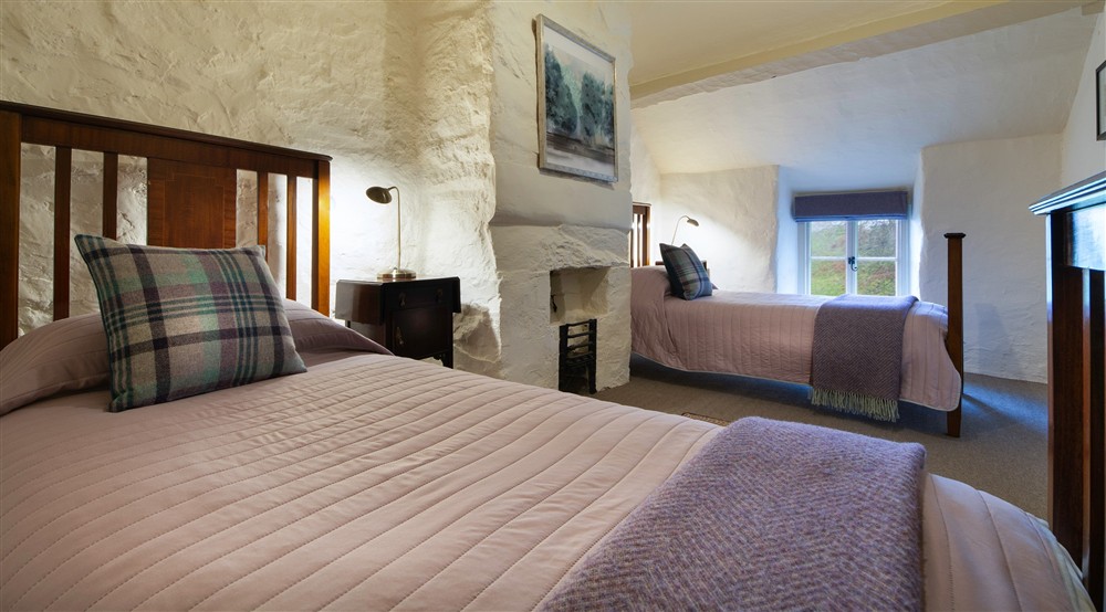 The twin bedroom at Hafod Y Fedw in Llanelltyd, Gwynedd