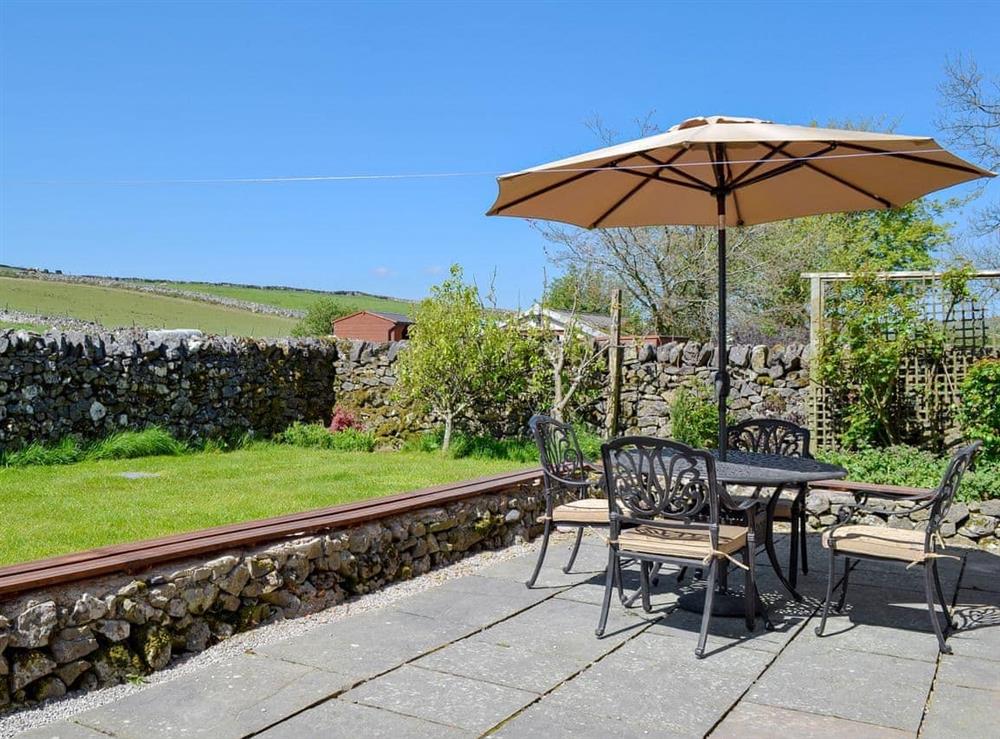 Sitting out area at Hall Barn in Earl Sterndale, near Buxton, Derbyshire