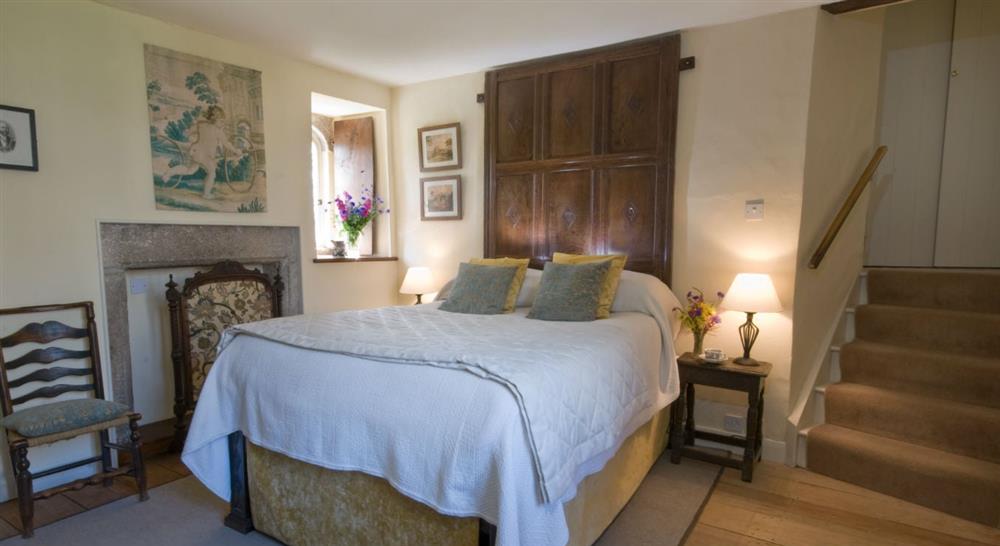 The double bedroom at Hall Court in Saltash, Cornwall