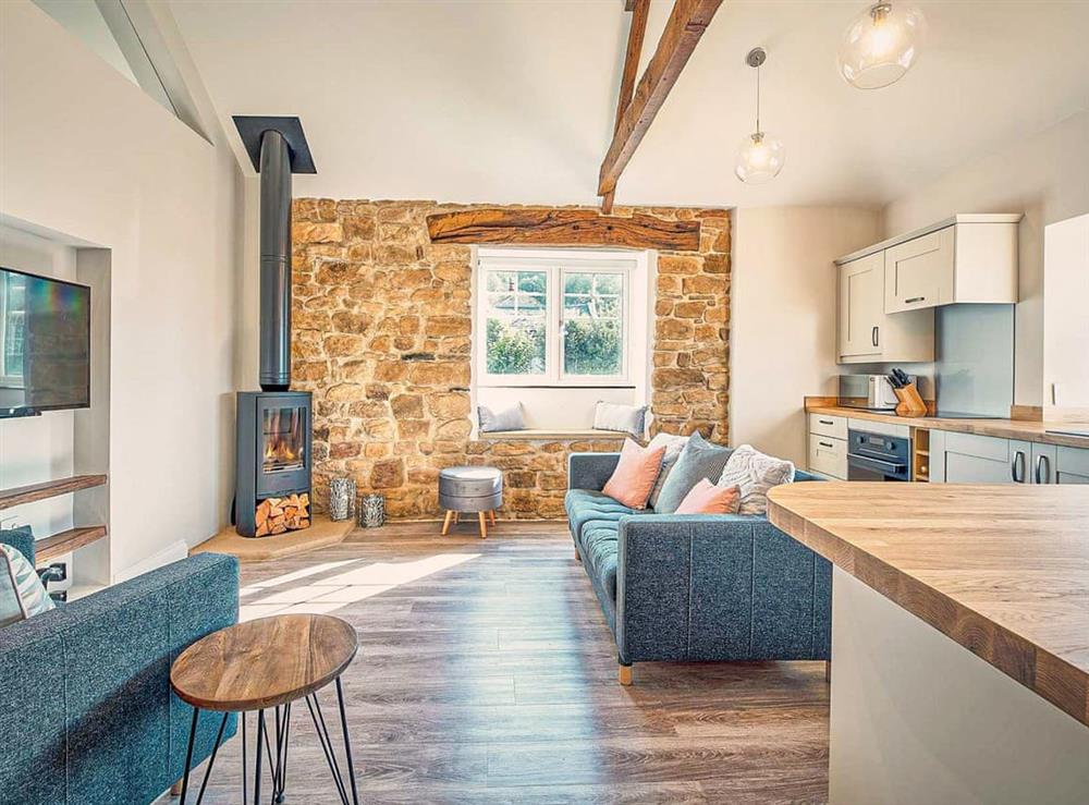 Open plan living space at Hall Yards Cottage in Wall, Hexham, Northumberland