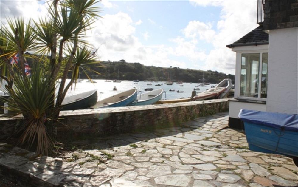 Amazing river views from the patio. at Halliards in Helford Passage