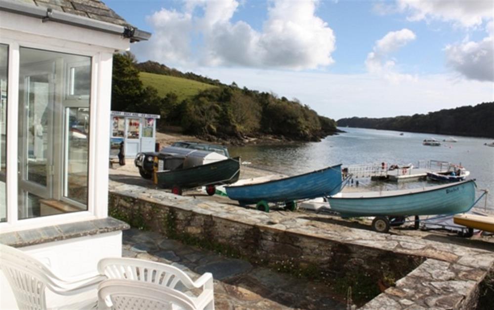The view from the patio. at Halliards in Helford Passage