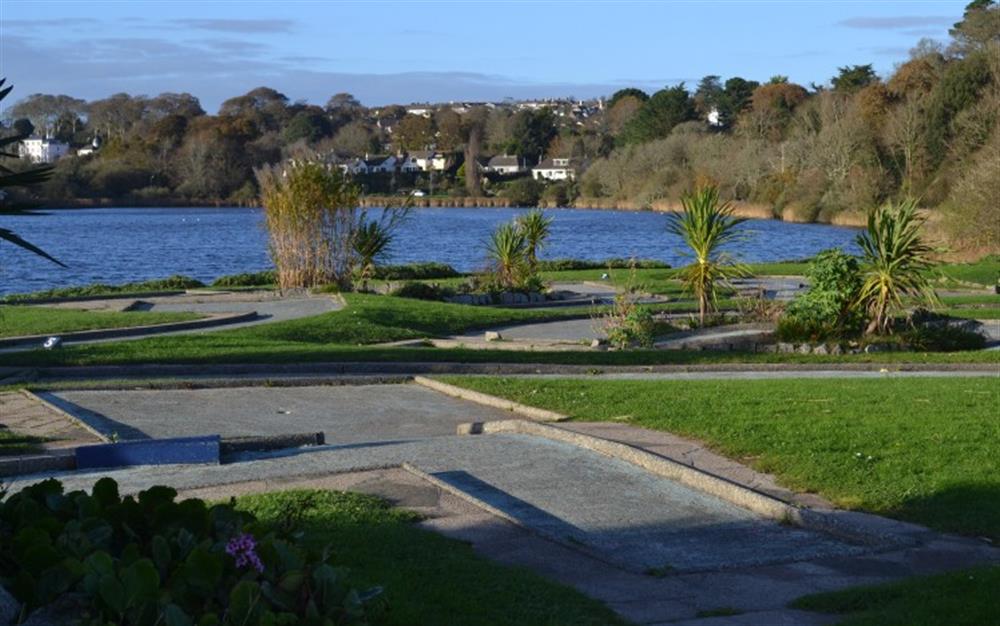 Try your hand at crazy golf at Swanpool! There's a beach there, plus a lovely cafe for lunch. at Halliards in Helford Passage