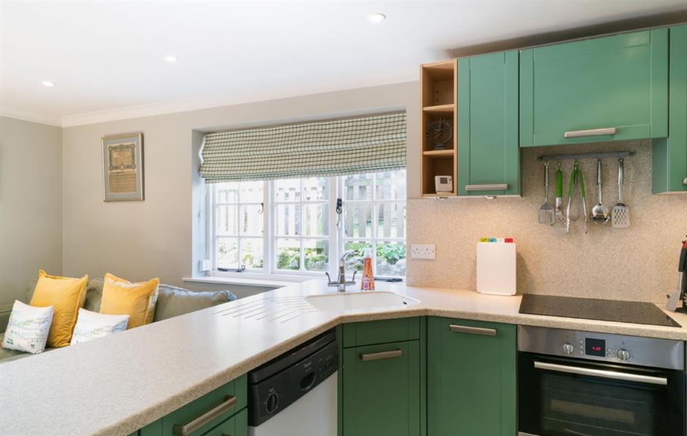 Open plan kitchen with snug/sitting area at Hamilton House, Branscombe