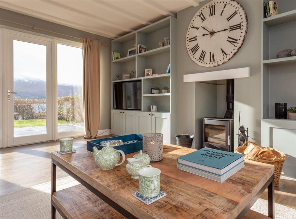 Stylish living room at Hamnavoe in Kinlocheil, near Fort William, Inverness-Shire