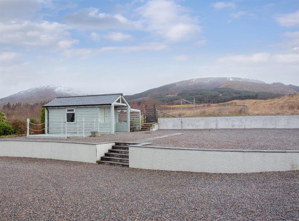 Terraced patios and a summerhouse to the rear at Hamnavoe in Kinlocheil, near Fort William, Inverness-Shire