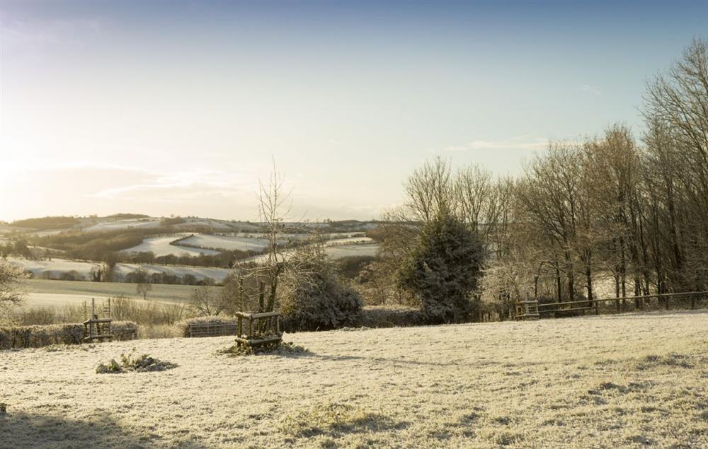 A light frost across this beautiful part of england at Hampton Wafre Cottage, Docklow