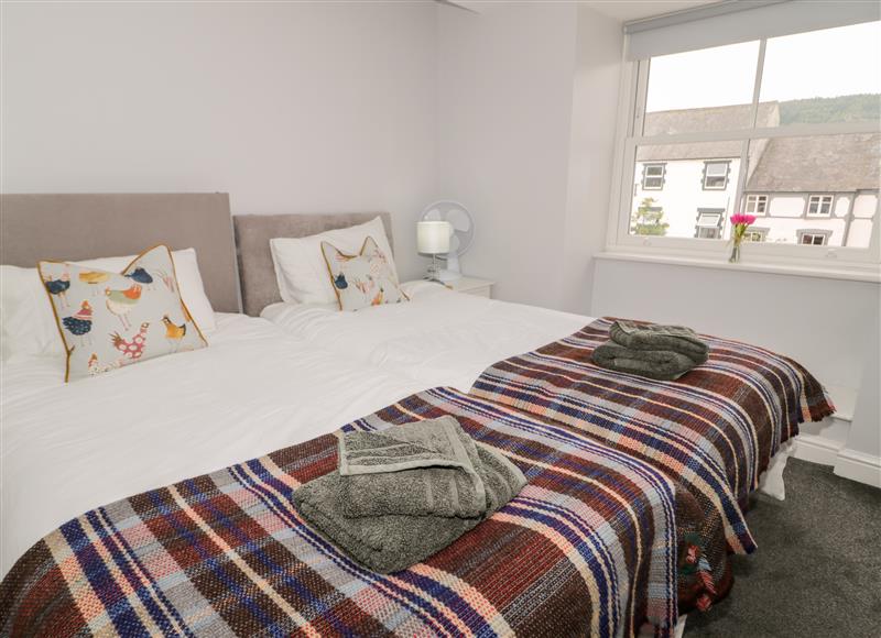 One of the bedrooms at Hand Apartment, Llanrwst
