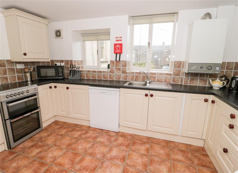 This is the kitchen at Hand Apartment, Llanrwst