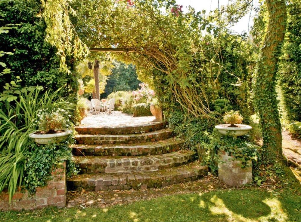 Garden at Handley Cross House in Harewood End, South Herefordshire., Great Britain