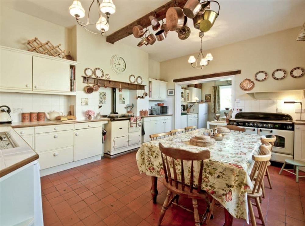 Kitchen at Handley Cross House in Harewood End, South Herefordshire., Great Britain