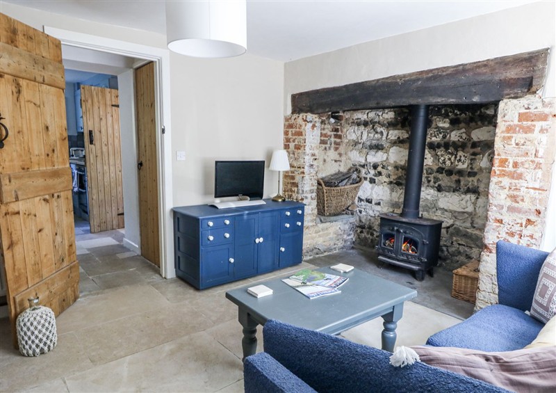 The living room at Happiness Cottage, Piddlehinton