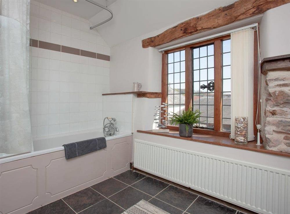 Bathroom at Happy Cottage in North Tawton, near Okehampton, Devon