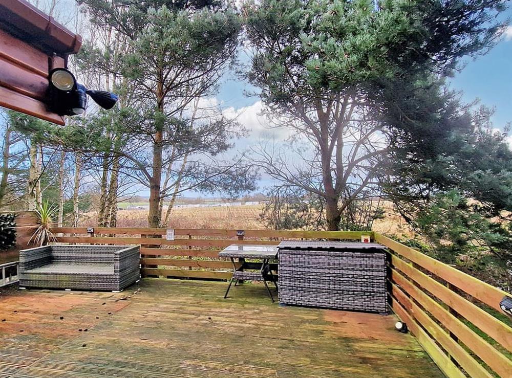Sitting-out-area at Happy Ever After in Felton, near Amble, Northumberland