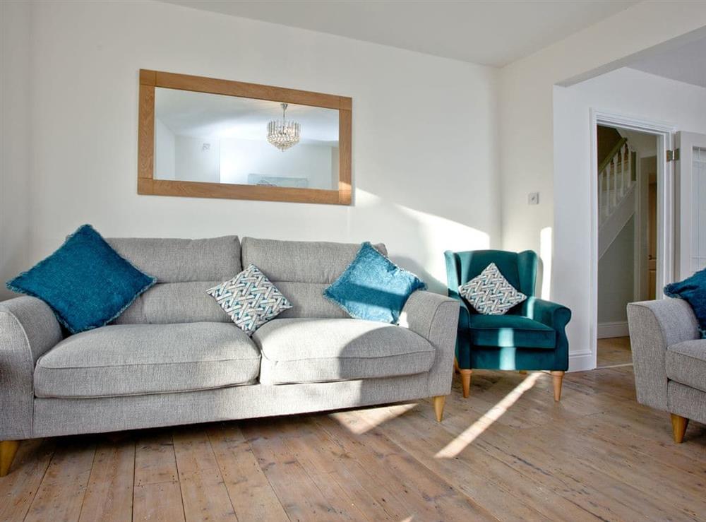 Comfortable seating within living area at Happy Place in Brixham, Devon