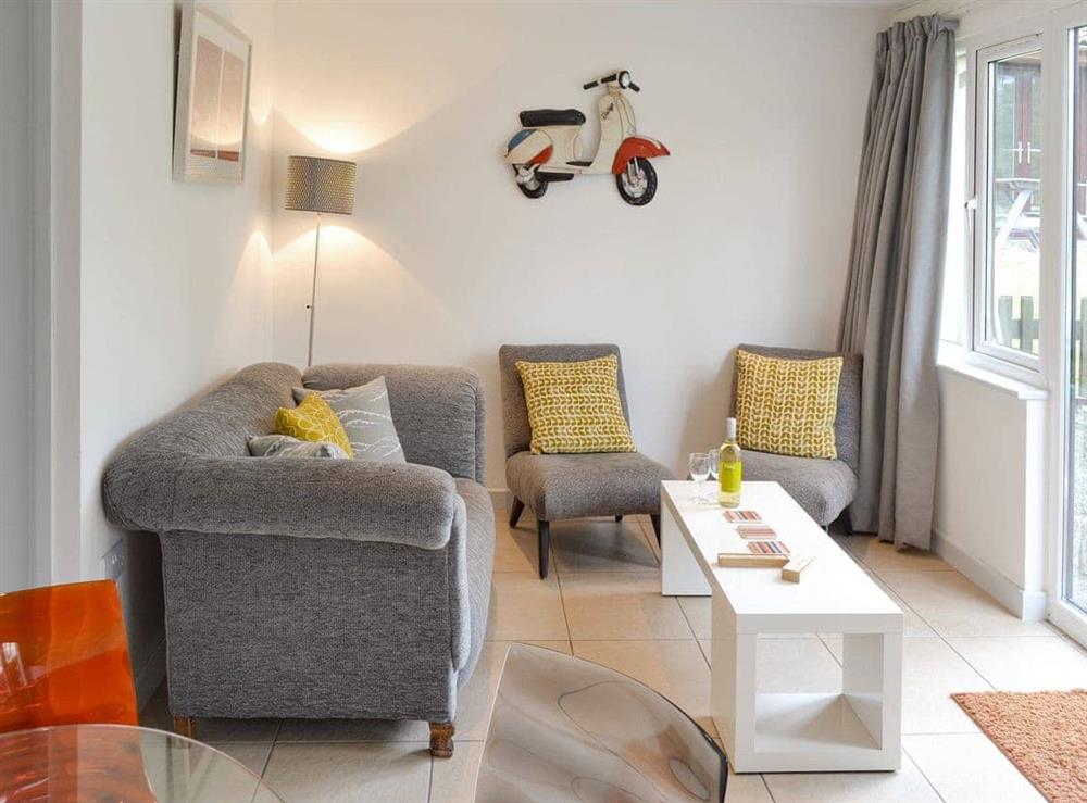 Welcoming open-plan living space at Happys in St Ives, Cornwall