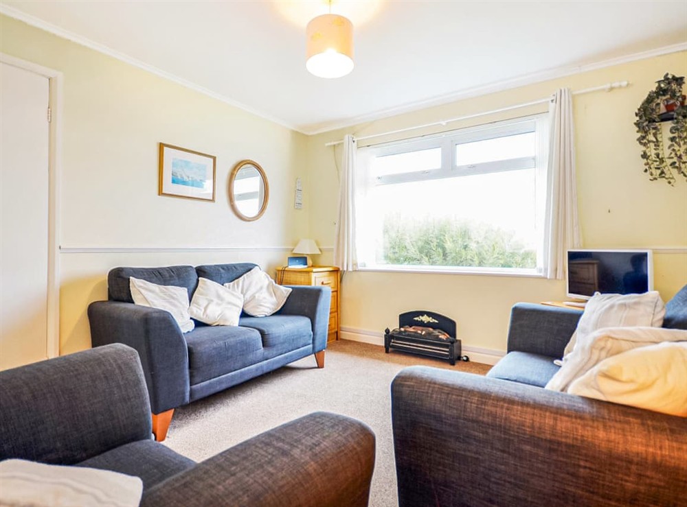 Living area at Harbour Court in Portscatho, Cornwall