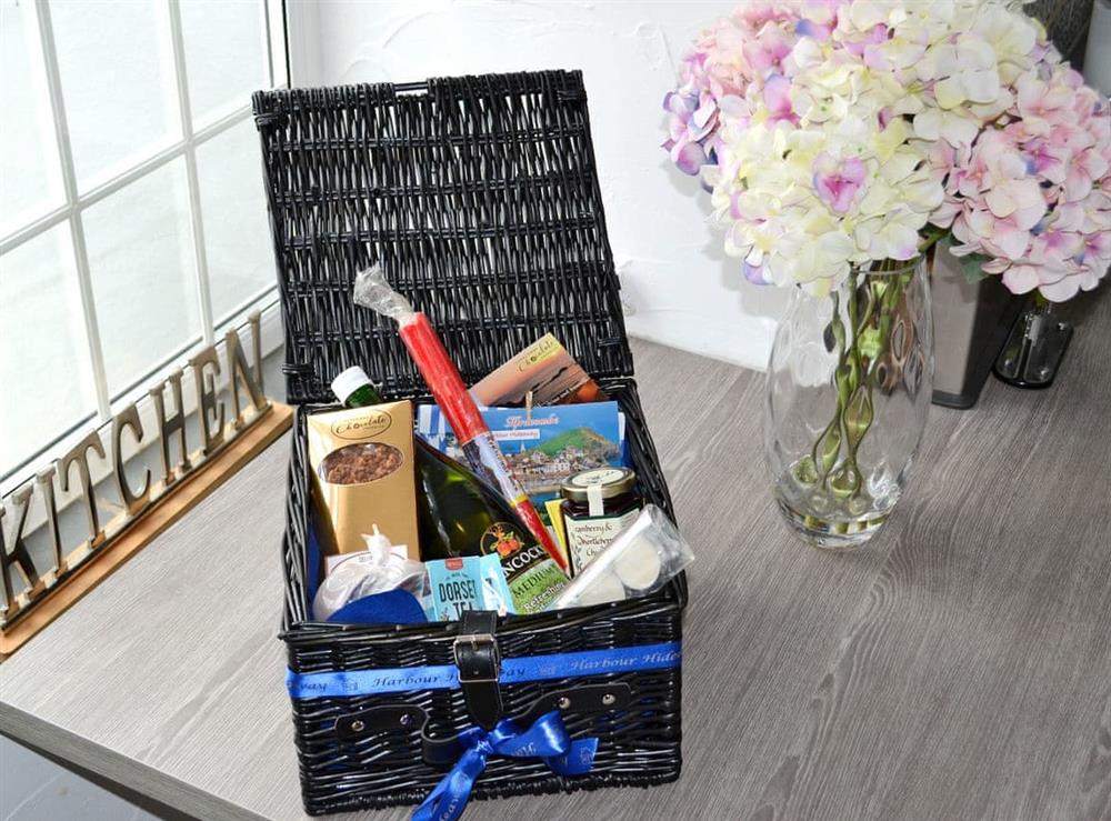 Charming welcome Basket at Harbour Hideaway in Ilfracombe, Devon