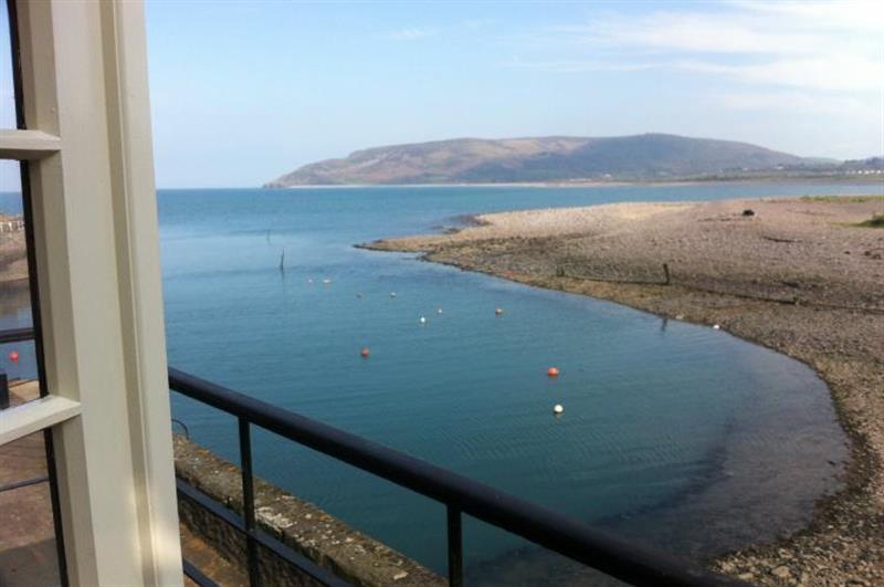 Sea views from the window at Harbour House Apartment, Porlock Weir