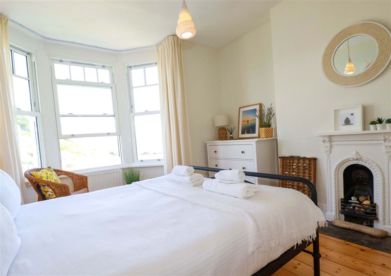 One of the bedrooms at Harbour House, Looe