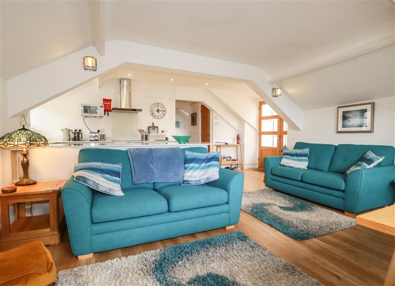 This is the living room at Harbour Light, Boscastle