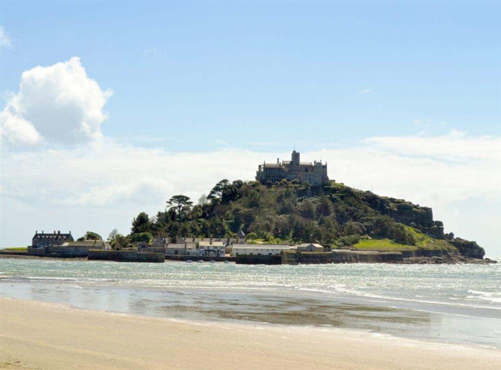 St. Michael’s Mount at Harbour Lights in Newlyn, near Penzance, Cornwall