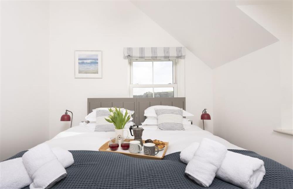 Bedroom three with super-king size bed at Harbour Masters House, Portreath