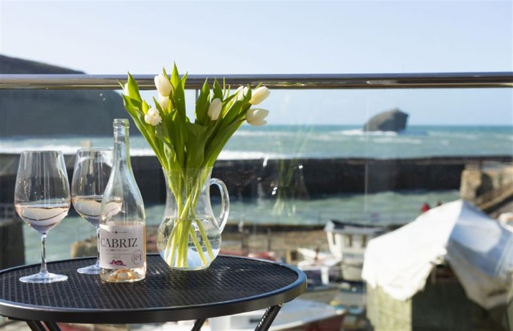 Enjoy a glass of wine watching the sun go down! at Harbour Masters House, Portreath