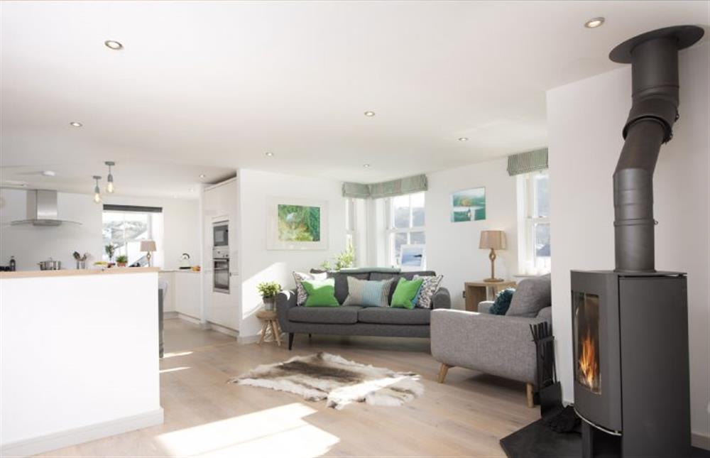 Open-plan living area at Harbour Masters House, Portreath