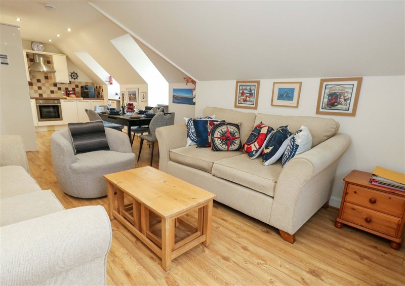 The living room at Harbour Reach 7, Weymouth