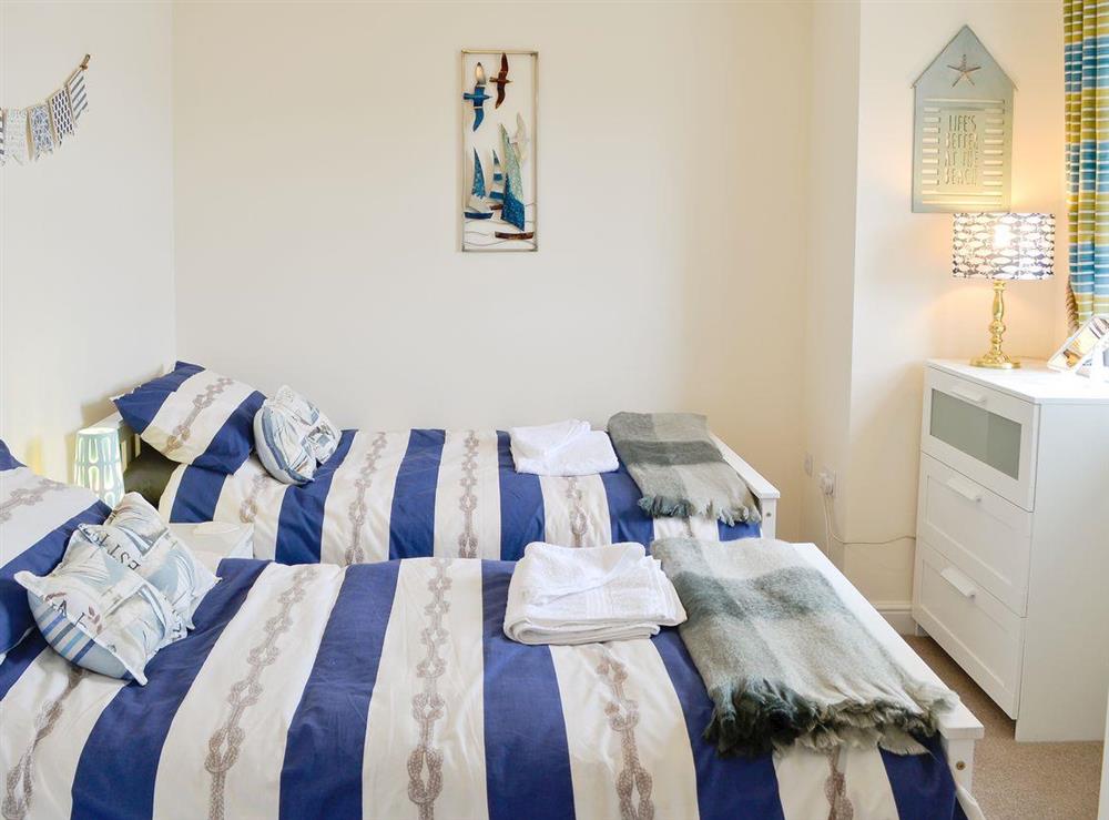 Cosy twin bedroom at Harbour Retreat in Garlieston, Wigtownshire