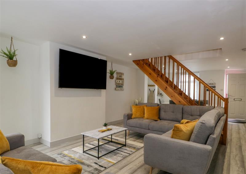Relax in the living area at Harbour Retreat, Haverigg