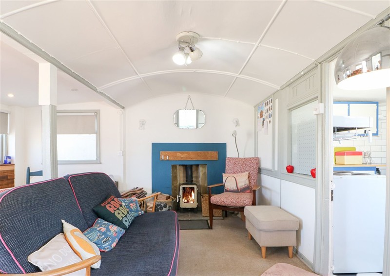 Enjoy the living room at Harbour Road Quirky Beach Railway Carriages, Pagham