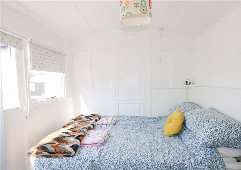 One of the bedrooms at Harbour Road Quirky Beach Railway Carriages, Pagham