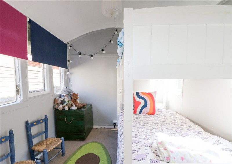 This is a bedroom at Harbour Road Quirky Beach Railway Carriages, Pagham
