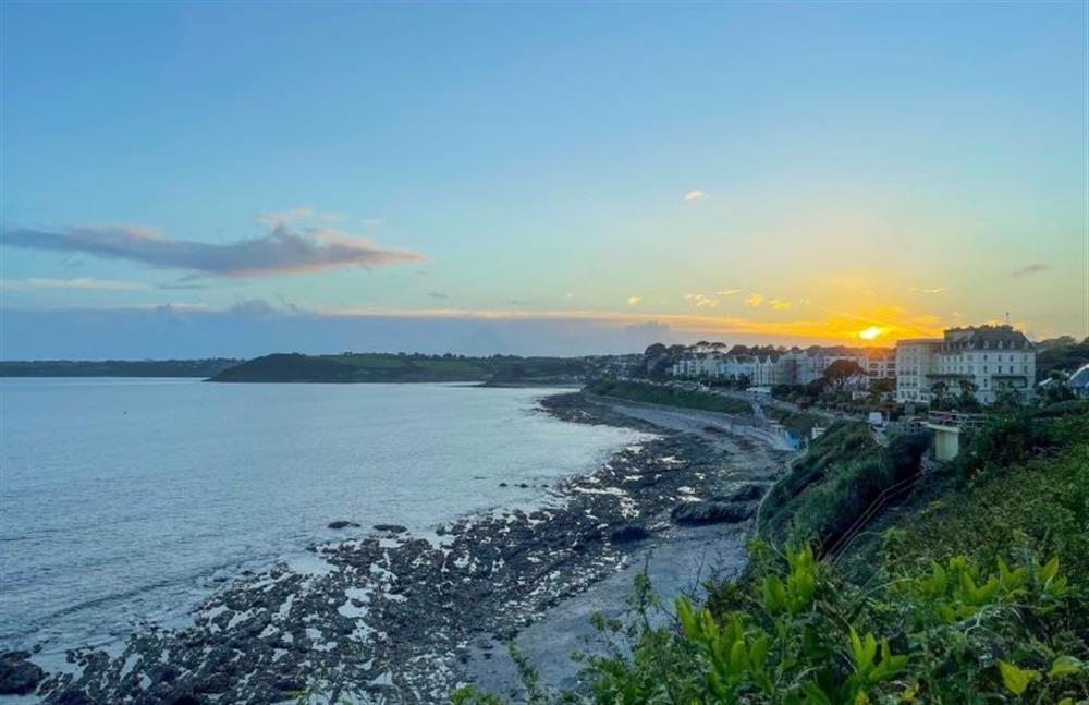 Take an evening walk along Castle Beach bay at Harbour Steps, Falmouth