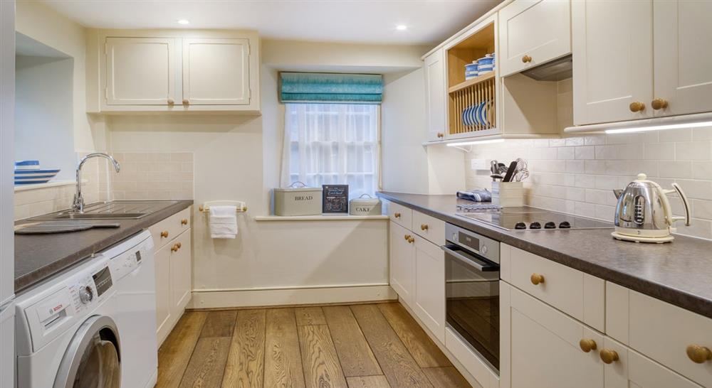 The kitchen at Harbour View in Boscastle, Cornwall