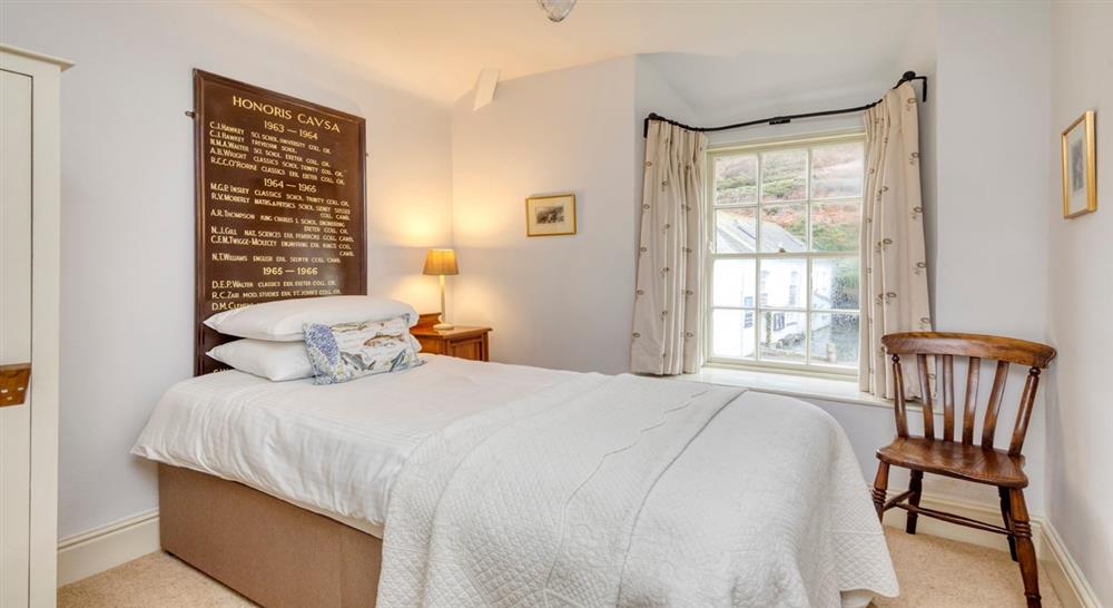 The single bedroom at Harbour View in Boscastle, Cornwall